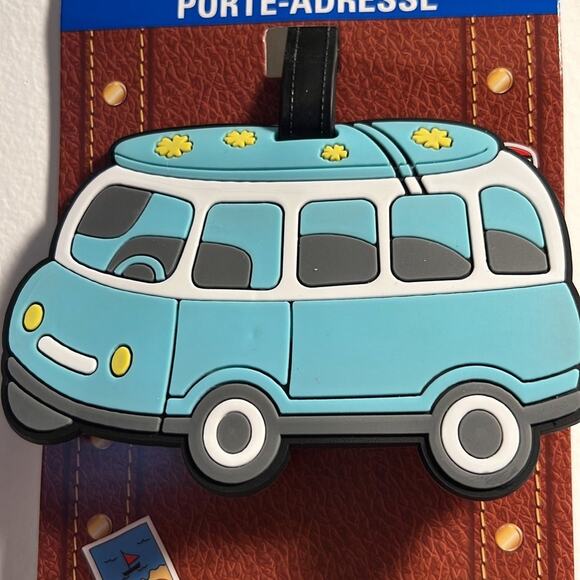 NWT On The Go Luggage Tag VW Bus With Surf‎ Board On Top - Picture 1 of 2